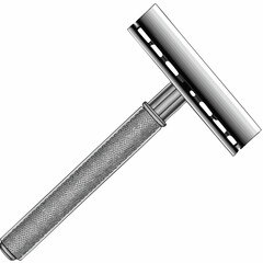 Double-edged safety razor illustration. Vector image