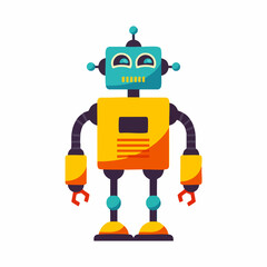 Fototapeta premium Cartoon Robot Illustration. Vector image