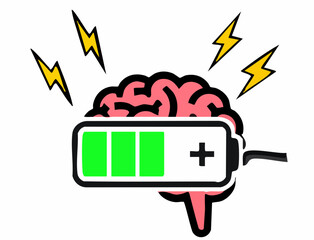 Brain Power Meter. Vector image