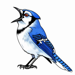 Blue Jay Bird Vector IllustrationVector image