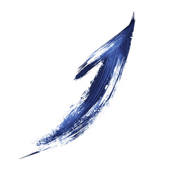 Artistic Arrow with Flowing Brush Strokes in Lumino Isolated on Transparent Background
