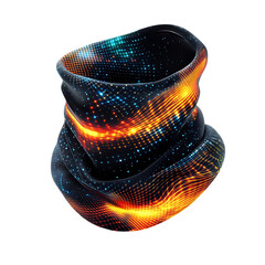 Modern Cooling Wrap with a Futuristic Digital Design Isolated on Transparent Background