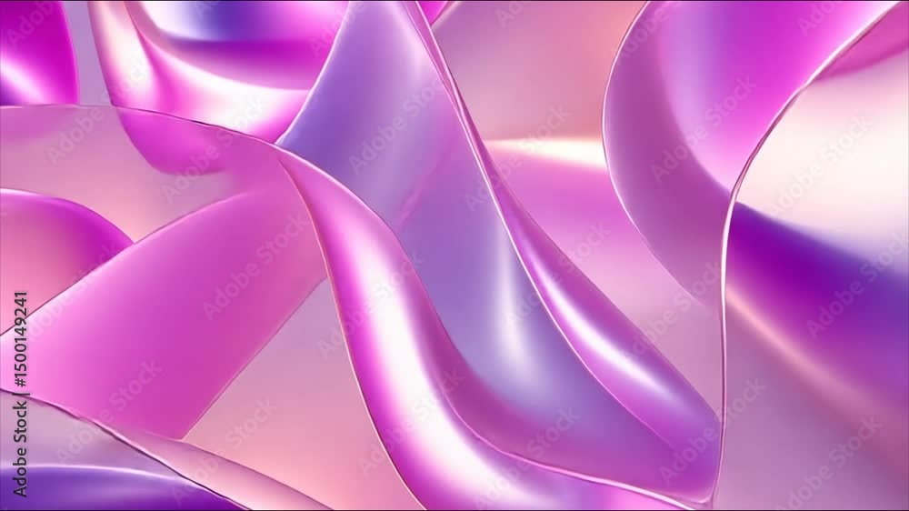 Poster captivating flowing shapes in soft pastel colors create an ethereal visual experience