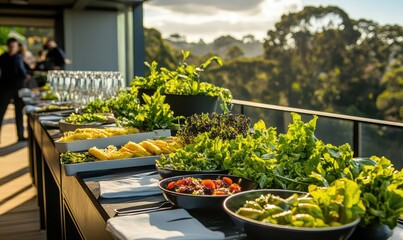 Sustainable energy on factory rooftop. AI generated illustration.