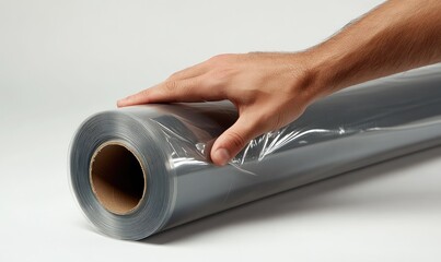 Fototapeta premium Durable stretch film with puncture resistance. AI generated illustration.