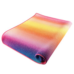 Modern Beach Towel with Large Digital Gradient Transparent Background Isolated on Transparent Background