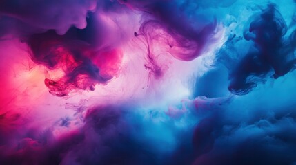Vibrant Swirls of Colorful Smoke and Fog in Abstract Painting