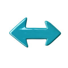 Contemporary Arrow with Crisp Clean Lines in Bright Blue Isolated on Transparent Background