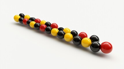 A colorful molecular structure model is set against a white background