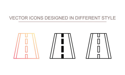 Road icon design with white background stock illustration