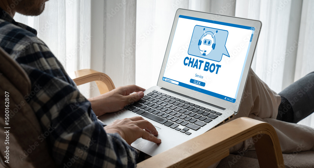 Poster chatbot software application for modish online business that automatically reply to customer questio