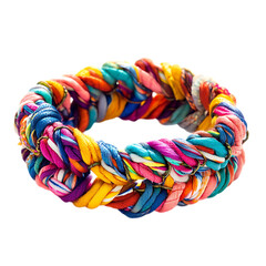 Artistic Woven Bracelet with Freeflowing Interlaced Isolated on Transparent Background
