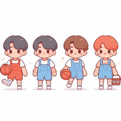 vector sheet young man playing funny cool