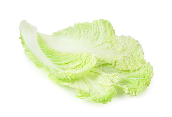 Leaves of fresh Chinese cabbage isolated on white