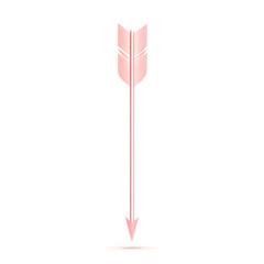 Minimalistic Arrow with Precise Lines in Powder Pin Isolated on Transparent Background