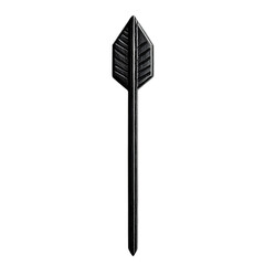 Minimalistic Arrow with Clean Contours and a Tilt Isolated on Transparent Background