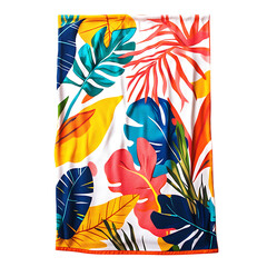 Bold Beach Towel with Oversized Graphic Designs Isolated on Transparent Background