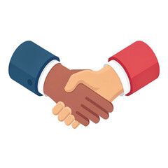 Business handshake isolated on white, Business Handshake Illustration: Sealing Trust and Partnerships for Success