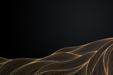 abstract fractal background luxury golden