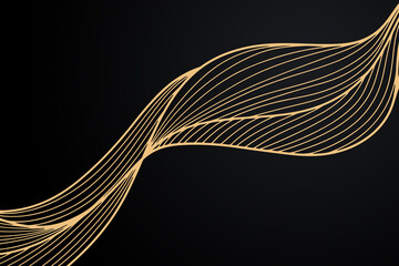 abstract wave background golden luxury