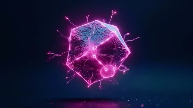 Floating Geometric Core with Surging Circuit Veins