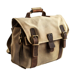 Classic Canvas Bag with a Robust Build and Subtle R Isolated on Transparent Background