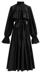 Naklejka premium PNG Elegant black ruffled dress