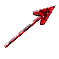 Modern Arrow with Dynamic Glossy Vectors in Opulent Isolated on Transparent Background