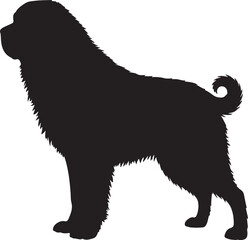 Bankhar Dog vector silhouette on white background