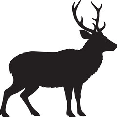 Bavarian Mountain Hound vector silhouette on white background