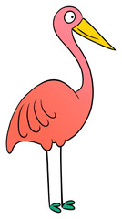 PNG Flamingo cartoon drawing animal.