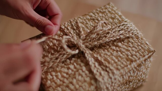Rustic Gift Wrapping: Tying Jute Twine