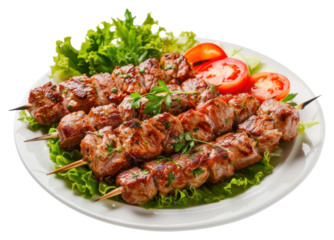 PNG Photo of kebab grilling meat food.