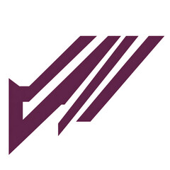 Contemporary Arrow with Clear Vector Lines in Rich Isolated on Transparent Background