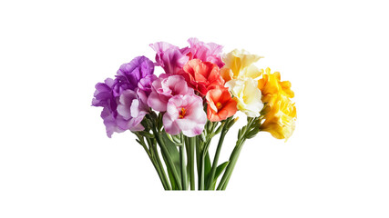 Fototapeta premium Vibrant Rainbow Freesia Bouquet - Spring Flowers