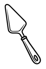 Outline Pie and Cake Server Utensil Icon for Desserts