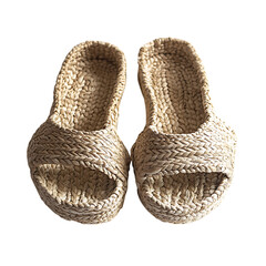 Bohemian Espadrille Sandals with a Relaxed Handwove Isolated on Transparent Background