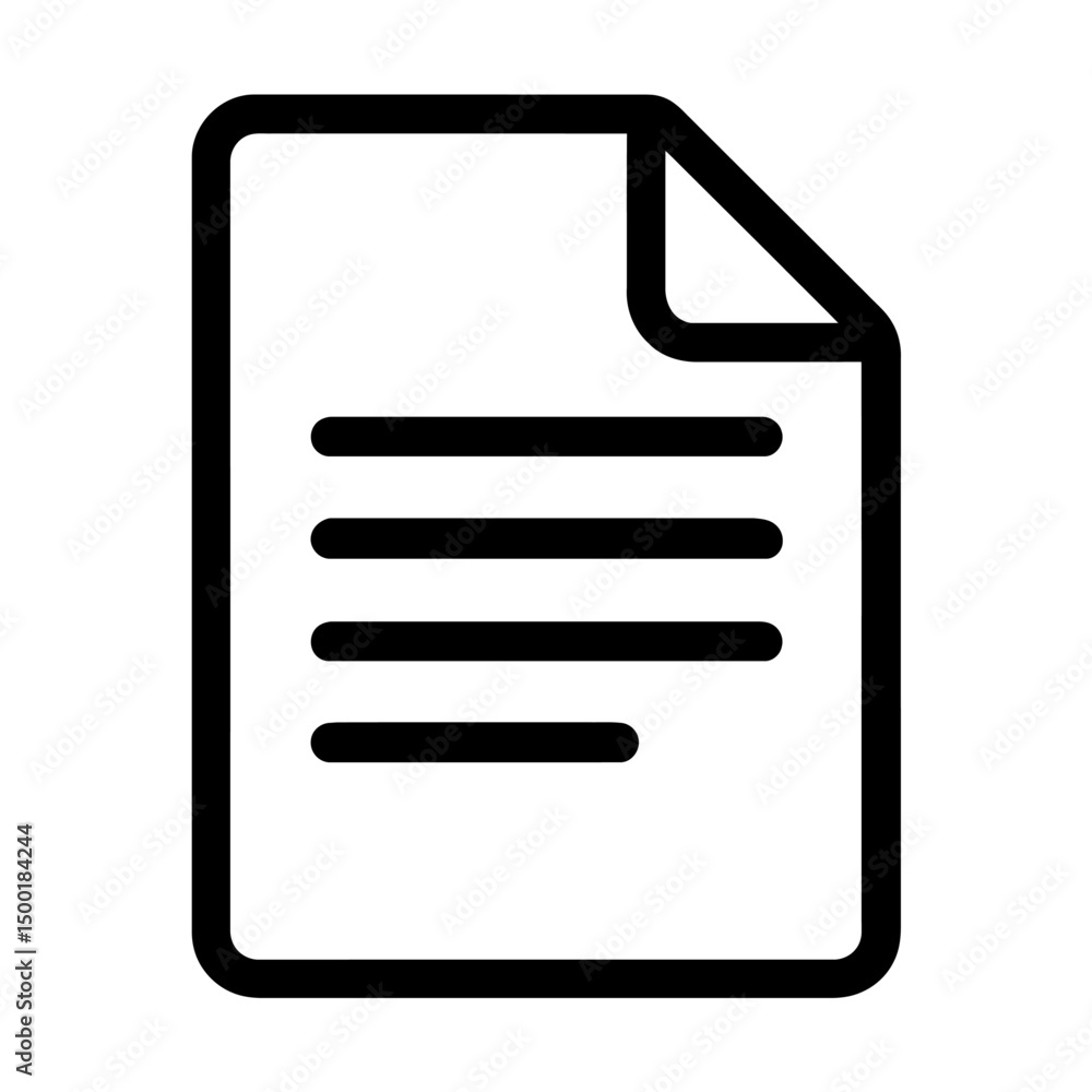 Poster simple document file outline icon for digital documents