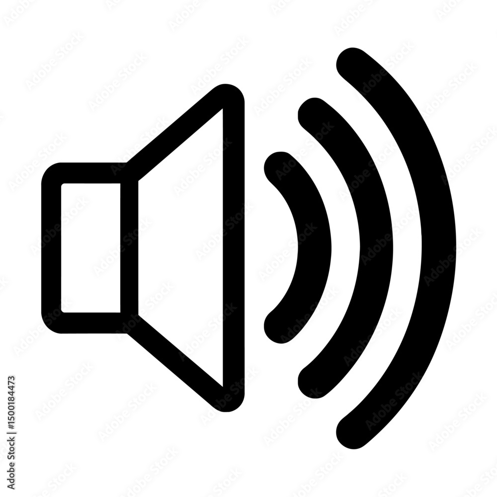 Poster volume max sound icon for audio and speaker controls