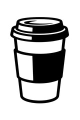 Simple Black Takeaway Coffee Cup Outline Icon
