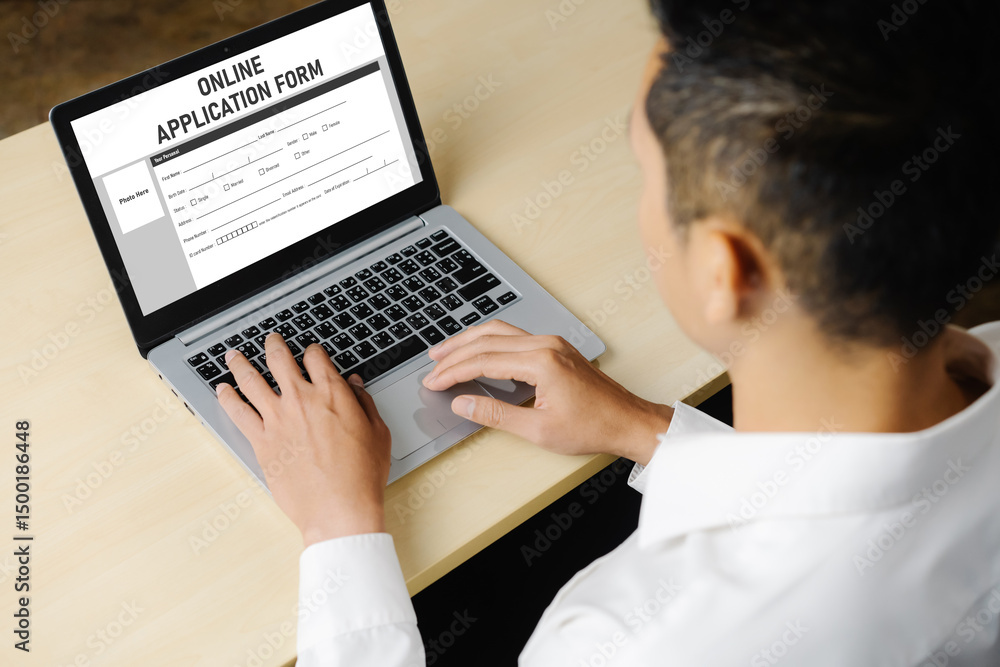 Aufkleber online application form for modish registration on the internet website