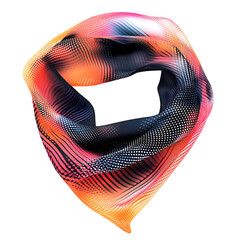 Modern Cooling Bandana with a Dynamic Abstract Digi Isolated on Transparent Background