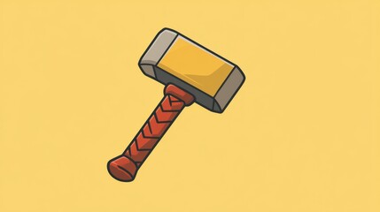 hammer line icon  