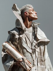 Pale Man, Scroll, Studio, Hopeful Gaze, Fashion