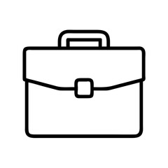Business briefcase vector icon illustration for professional office work and travel document case design on transparent background