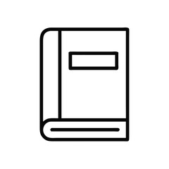 Book icon vector illustration for knowledge and learning resources in simple outline style design 100 on transparent background