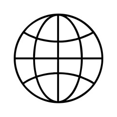 Globe earth world map vector illustration for geography education and global connection concept on transparent background