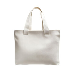 Minimal Canvas Bag with an Elegant Design and a Soft Handle Isolated on Transparent Background