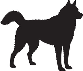 Chinook salmon side view vector silhouette on white background