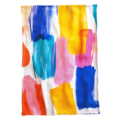 Naklejka premium Cheerful Beach Towel with Expansive Multicolor Brus Isolated on Transparent Background